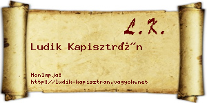 Ludik Kapisztrán névjegykártya